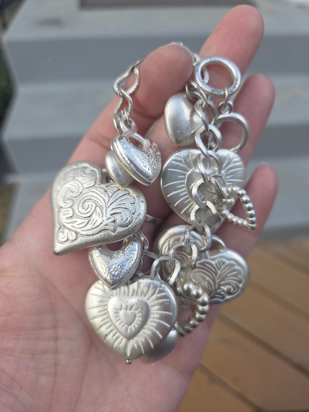 Silver Heart Charm Bracelet